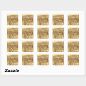 Vincent van Gogh - Timmerwerf en Was Vierkante Sticker (Vel)