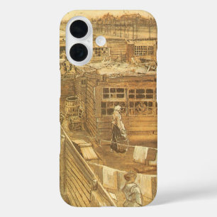 Vincent van Gogh - Timmerwerf en Wasplaats iPhone 16 Hoesje