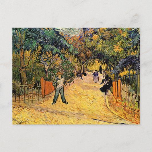 Vincent van Gogh - Toegang tot het openbare park,  Briefkaart (Voorkant)