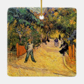 Vincent van Gogh - Toegang tot het openbare park, Keramisch Ornament (Achterkant)