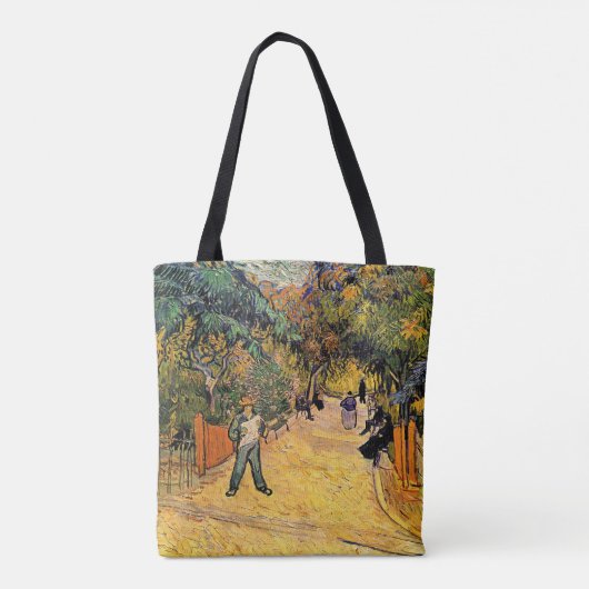 Vincent van Gogh - Toegang tot het openbare park,  Tote Bag (Achterkant)