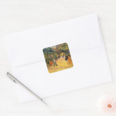 Vincent van Gogh - Toegang tot het openbare park, Vierkante Sticker (Envelop)