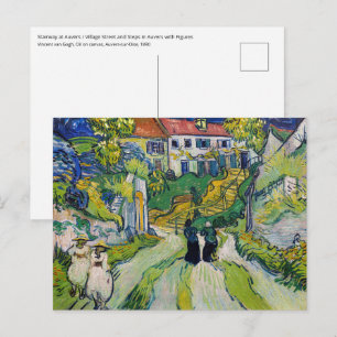 Vincent van Gogh - Trap aan de buitenkant in Auver Briefkaart