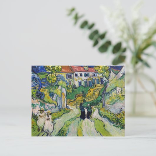 Vincent van Gogh - Trap aan de rand van Auvers Briefkaart (Staand voorkant)