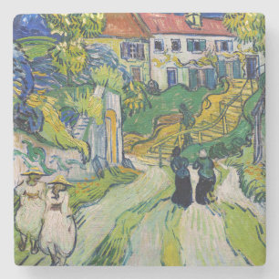 Vincent van Gogh - Trap aan de voet van de bebouwi Stenen Onderzetter