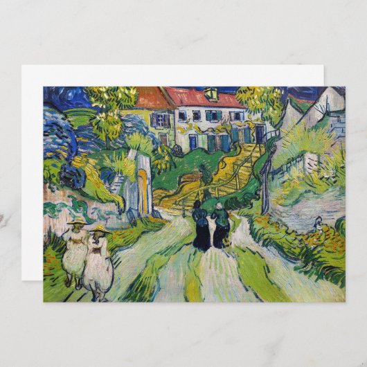 Vincent van Gogh - Trap bij Auvers Bedankkaart (Voorkant / Achterkant)