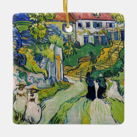 Vincent van Gogh - Trap bij Auvers Keramisch Ornament (Voorkant)