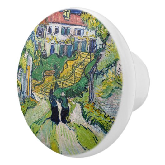 Vincent van Gogh - Trap bij Auvers Keramische Knop (Rechts)