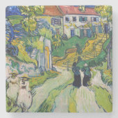 Vincent van Gogh - Trap bij Auvers Stenen Onderzetter (Voorkant)