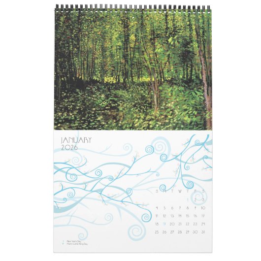Vincent van Gogh Trees en Natuur Kalender (Jan 2026)