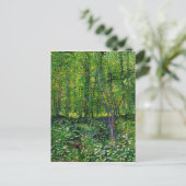 Vincent van Gogh Trees en ondergroei Briefkaart (Staand voorkant)