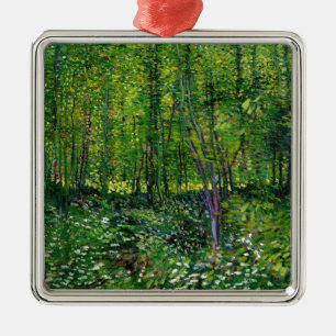 Vincent van Gogh Trees en ondergroei Metalen Ornament
