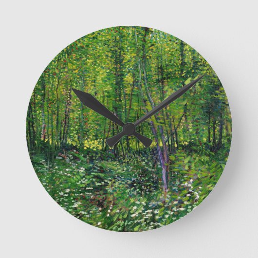 Vincent van Gogh Trees en ondergroei Ronde Klok (Voorkant)