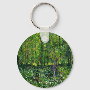 Vincent van Gogh Trees en ondergroei Sleutelhanger
