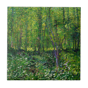 Vincent van Gogh Trees en ondergroei Tegeltje