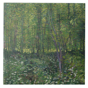 Vincent van Gogh - Trees en ondergroei Tegeltje