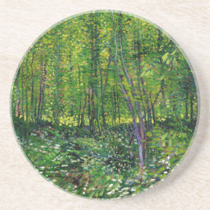 Vincent van Gogh Trees en ondergroei Zandsteen Onderzetter