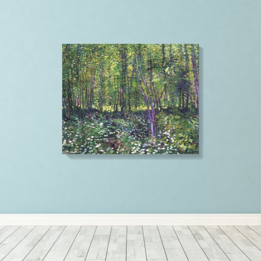 Vincent van Gogh Trees en Undergrowth Canvas Afdruk (Insitu (Houten vloer))