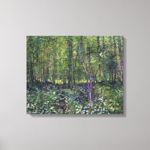 Vincent van Gogh Trees en Undergrowth Canvas Afdruk