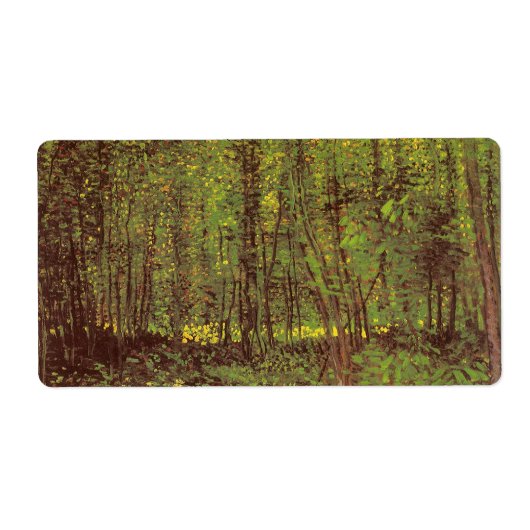 Vincent van Gogh - Trees en Undergrowth Etiket (Voorkant)