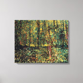 Vincent van Gogh - Trees en undergrowth Fine Art Canvas Afdruk (Voorkant)