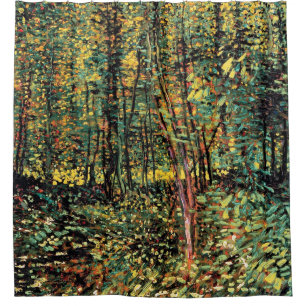 Vincent van Gogh - Trees en undergrowth Fine Art Douchegordijn