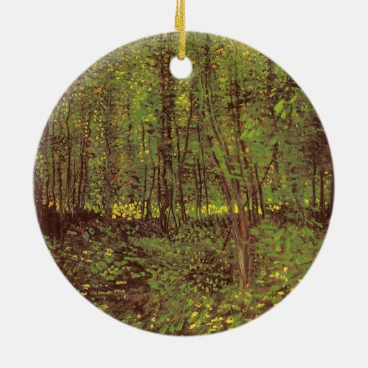 Vincent van Gogh - Trees en Undergrowth Keramisch Ornament (Achterkant)