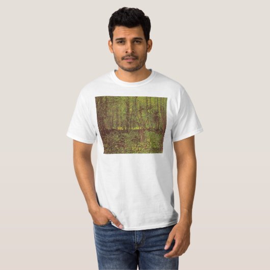 Vincent van Gogh - Trees en Undergrowth T-shirt (Voorkant volledig)