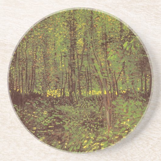 Vincent van Gogh - Trees en Undergrowth Zandsteen Onderzetter (Voorkant)