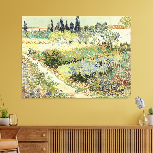 Vincent van Gogh Tuin in Arles 1888 Canvas Afdruk (Insitu (Woonkamer))