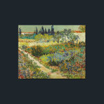 Vincent Van Gogh  tuin in Arles Canvas Afdruk<br><div class="desc">Een charmante afdruk van 'Garden at Arles', een olie op schilderij van doek, gemaakt in 1888 door Vincent van Gogh. Vincent van Gogh (1853 - 1890) was een Nederlandse Post-Impressionistische schilder die in iets meer dan tien jaar ongeveer 2.100 schilderijen creëerde, waaronder ongeveer 860 olieschilderijen, waarvan de meeste werden gemaakt...</div>