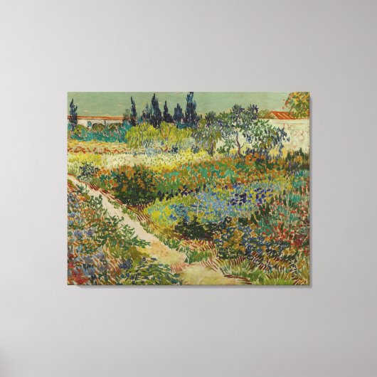 Vincent Van Gogh tuin in Arles Canvas Afdruk (Voorkant)