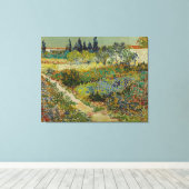 Vincent Van Gogh tuin in Arles Canvas Afdruk (Insitu (Houten vloer))