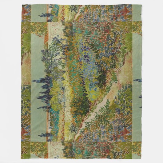 Vincent Van Gogh  tuin in Arles Fleece Deken (Voorkant)