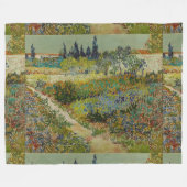Vincent Van Gogh  tuin in Arles Fleece Deken (Voorkant (Horizontaal))