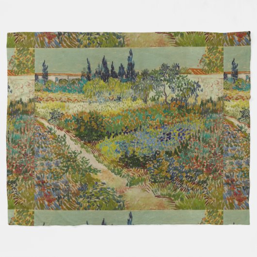Vincent Van Gogh  tuin in Arles Fleece Deken (Voorkant (Horizontaal))