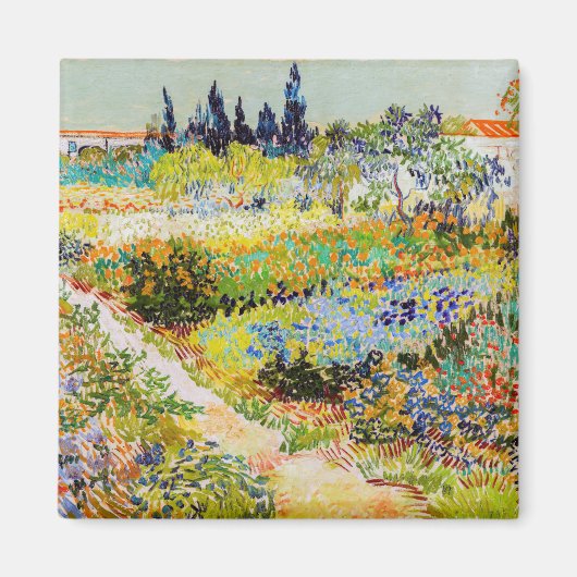 Vincent van Gogh - Tuin in Arles Magneet (Voorkant)