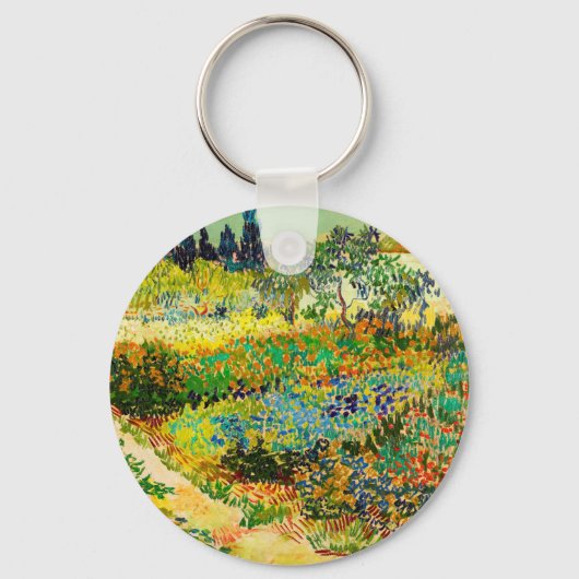 Vincent Van Gogh Tuin in Arles Sleutelhanger (Voorkant)