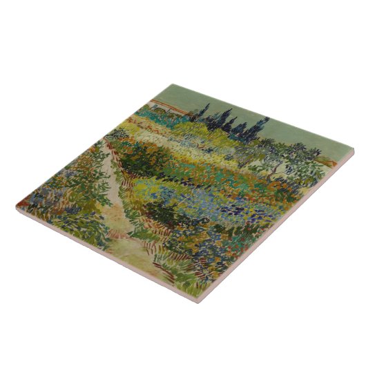 Vincent Van Gogh  tuin in Arles Tegeltje (Zijkant)