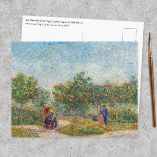 Vincent van Gogh - Tuin in Montmarte met Geliefden Briefkaart