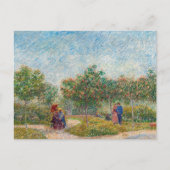 Vincent van Gogh - Tuin in Montmarte met Geliefden Briefkaart (Voorkant)
