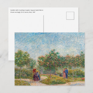 Vincent van Gogh - Tuin in Montmarte met Geliefden Briefkaart