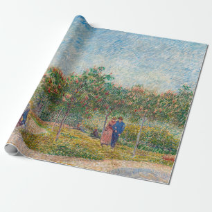 Vincent van Gogh - Tuin in Montmarte met Geliefden Cadeaupapier