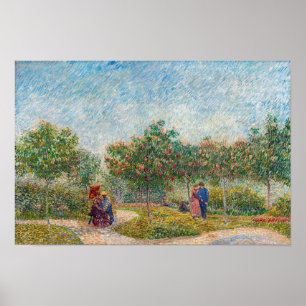 Vincent van Gogh - Tuin in Montmarte met Geliefden Poster