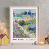 Vincent van Gogh Tuin met Bloemen bij Arles Poster