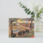 Vincent van Gogh - tuin van het ziekenhuis in arle Briefkaart (Staand voorkant)