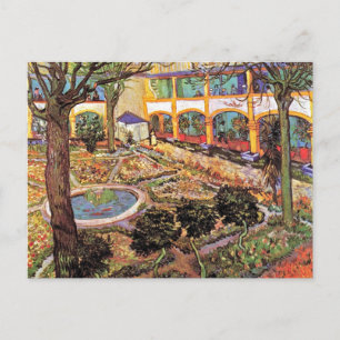 Vincent van Gogh - tuin van het ziekenhuis in arle Briefkaart