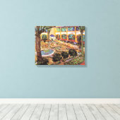 Vincent van Gogh - tuin van het ziekenhuis in arle Canvas Afdruk (Insitu (Houten vloer))