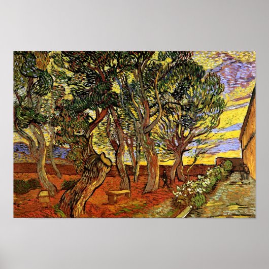 Vincent van Gogh - tuin van het ziekenhuis van Sai Poster (Voorkant)