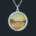 Vincent Van Gogh Tulp Velden Gift Zilver Vergulden Ketting<br><div class="desc">Vincent van Gogh Tulpenvelden Cadeau Zilveren Kettingen Tulpenvelden, ook wel Bloemenperken genoemd, is een olieverfschilderij van Vincent van Gogh uit 1883. Het werd geschonken aan de National Gallery of Art in Washington DC in 1983. Bulb Fields was Van Goghs eerste tuinschilderij, in olieverf op doek gemonteerd op hout. Het werd...</div>